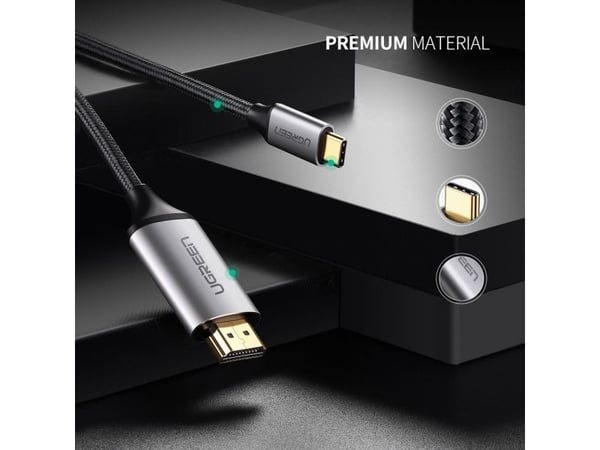 Ugreen 50570, 1,5 m, USB C, HDMI Typ A (Standard), Manlig kontakt, Manlig kontakt, Rakt