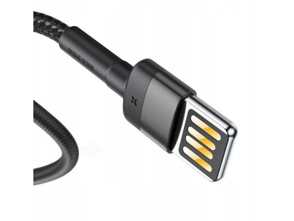 Baseus 6953156283343, 1 m, USB C, USB C/Lightning, Hankjønn, Hankjønn, Sort, Grå