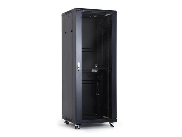 Alantec SS-32U-600-800-01-C, Frittstående hylle, 32U, 800 kg, 86 kg, Sort