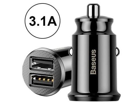 Baseus CCALL-ML01, ulkokäyttöön, sikarinsytytin, 3,1 A, musta