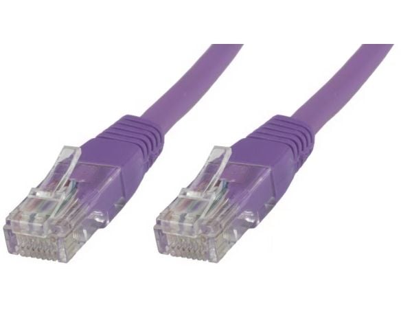 MicroConnect - Nettverkskabel - RJ-45 (hann) til RJ-45 (hann) - 25 cm - 6 mm - UTP - CAT 6 - rund, uten hindringer, flertrådet - purpur