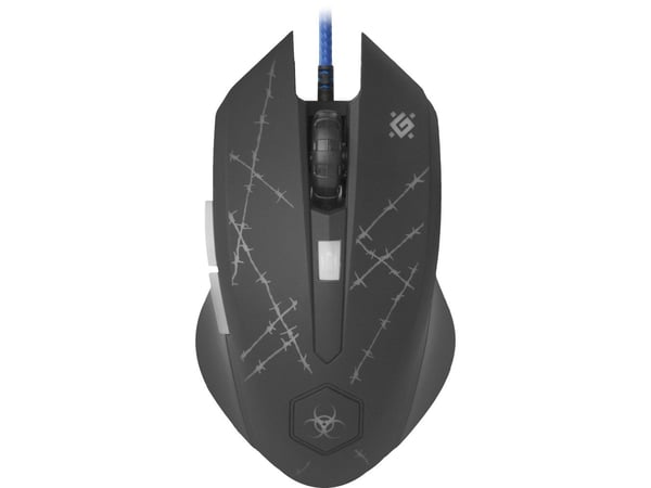 Defender Forced GM-020L - Mus - optisk - 6 knapper - kablet - USB - svart