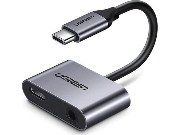 Ugreen 50596, USB 3.2 Gen 1 (3.1 Gen 1) Type-C, 3.5mm, USB 3.2 Gen 1 (3.1 Gen 1) Type-C, Lajittelu, Metallinen, Huawei P40 / P40 Pro / P30 Pro / P2...
