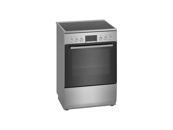 Bosch Serie | 4 HKR39A250U - Komfyr - frittstående - bredde: 60 cm - dybde: 60 cm - høyde: 90 cm - med selvrens - rustfritt stål