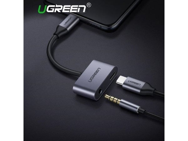 Ugreen 50596, USB 3.2 Gen 1 (3.1 Gen 1) Type-C, 3.5mm, USB 3.2 Gen 1 (3.1 Gen 1) Type-C, Lajittelu, Metallinen, Huawei P40 / P40 Pro / P30 Pro / P2...