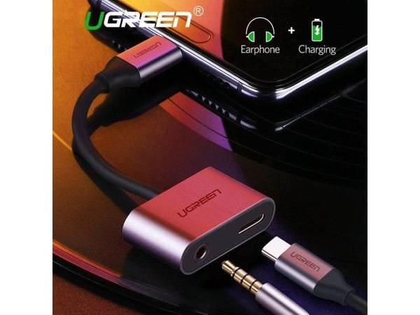 Ugreen 50596, USB 3.2 Gen 1 (3.1 Gen 1) Type-C, 3.5mm, USB 3.2 Gen 1 (3.1 Gen 1) Type-C, Lajittelu, Metallinen, Huawei P40 / P40 Pro / P30 Pro / P2...
