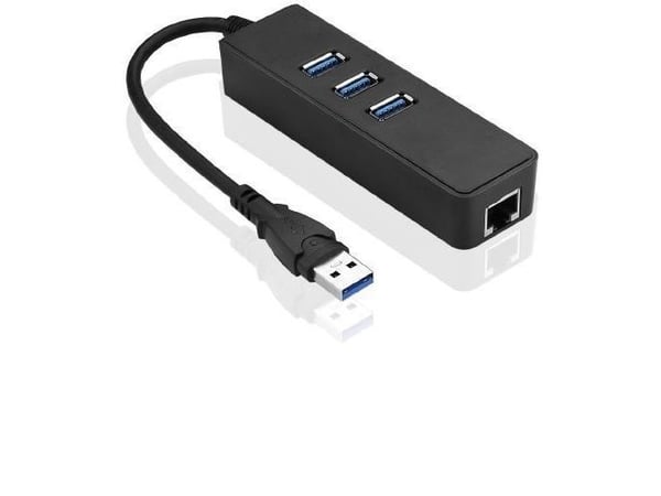 MicroConnect - Hub - 3 x USB 3.2 Gen 1 + 1 x 10/100/1000 - stasjonær