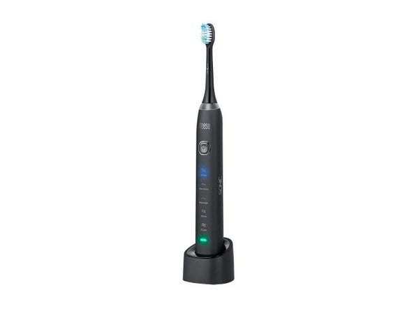 Teesa SONIC, Vuxen, Ultraljudstandborste, Djuprengöring, Massage, Känslig, Tandblekning, Polering, 31000 rörelser per minut, Svart, 2 min