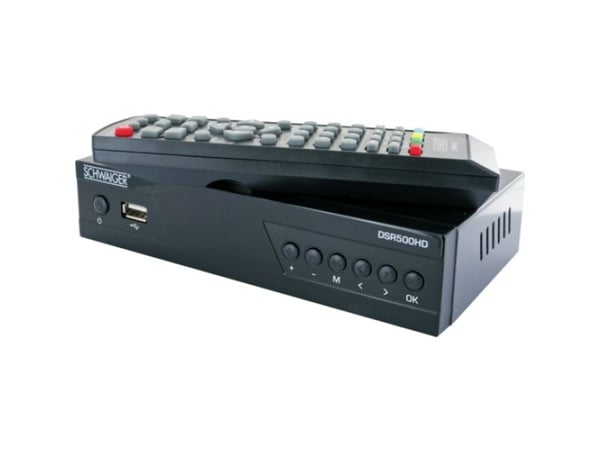 Schwaiger DSR500HD, Kabel, Full HD, 480p,576i,720p,1080i,1080p, 4:3,16:9, Svart, Analog