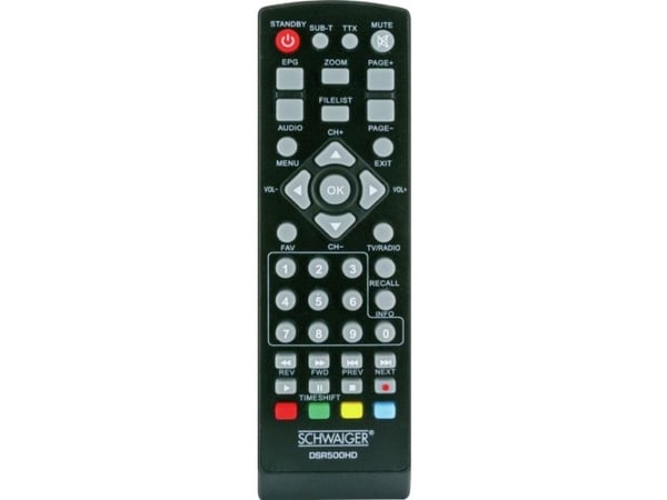 Schwaiger DSR500HD, Kabel, Full HD, 480p,576i,720p,1080i,1080p, 4:3,16:9, Svart, Analog