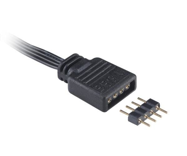 Akasa AK-CBLD05-40BK - Forlengelseskabel for LED-stripelys - 4-pin intern strøm (hunn) til 4-pin intern strøm (hunn) - 40 cm - svart