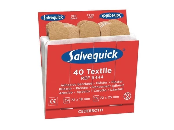 Plaster Salvequick tekstil - 40 plastre x 6 refill