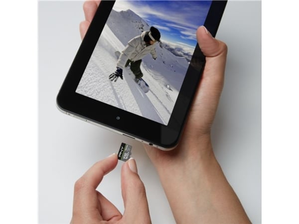 PNY PRO Elite - Flashminnekort (microSDXC til SD-adapter inkludert) - 128 GB - A1 / Video Class V30 / UHS-I U3 / Class10 - microSDXC UHS-I