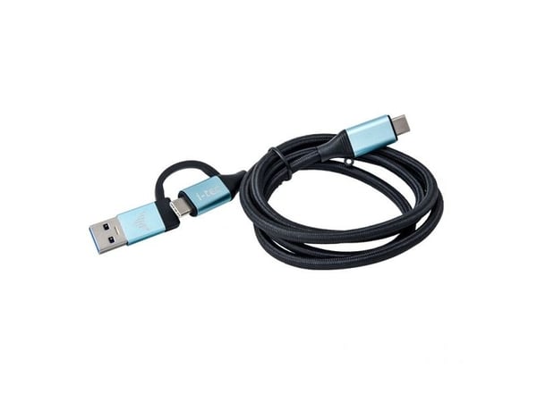i-Tec - USB-kabel - USB, USB-C (hann) til USB-C (hann) - USB 3.1 Gen 2 - 1 m - 4K-støtte, Power Delivery-støtte