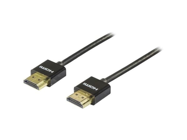 DELTACO - HDMI-kabel med Ethernet - HDMI hann til HDMI hann - 1 m - svart