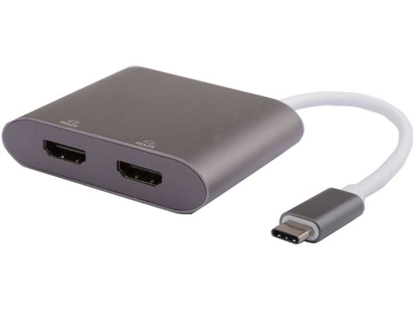MicroConnect - Videoadapter - USB-C han til HDMI hun - 15 cm - grå - 4K30 Hz tuki