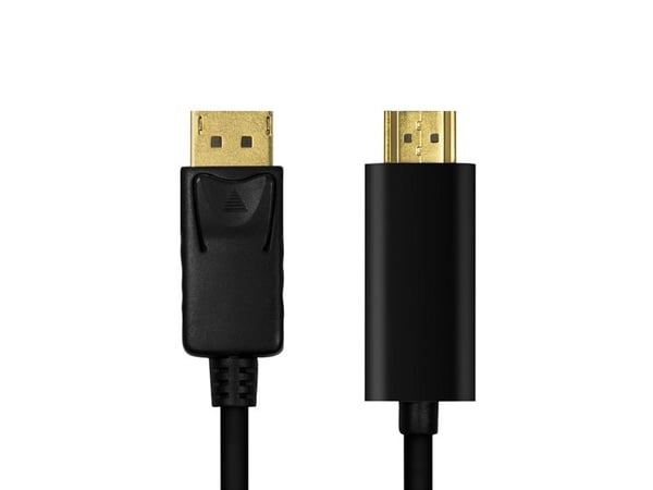 LogiLink CV0127, 2 m, DisplayPort, HDMI-tyyppi A (vakio), Uros, Uros, Suora