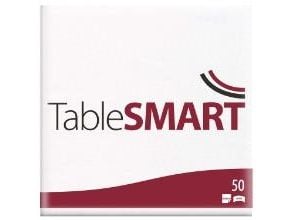 Pöytäliina TableSMART airlaid 48x48 cm 1/4 kertainen Valkoinen,10 kpl x 50 kpl/krt