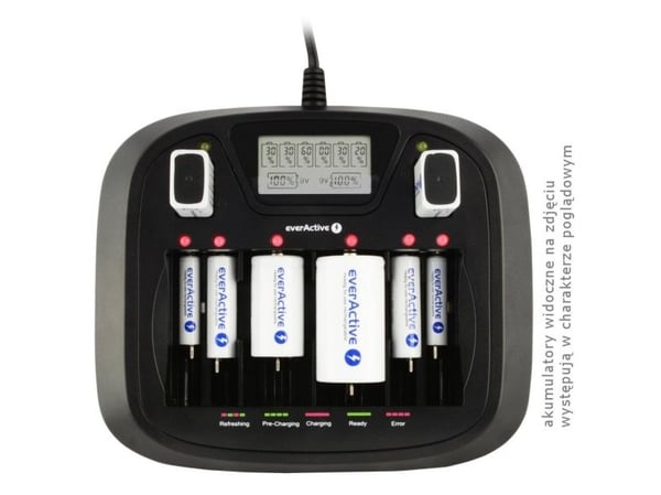 EverActive NC-900U universell Ni-MH-batteriladdare