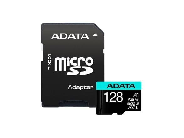 ADATA Premier Pro V30S - Flash-minneskort (SD-adapter inkluderad) - 128 GB - A2 / Video Class V30 / UHS-I U3 / Class10 - mikroSDXC UHS-I