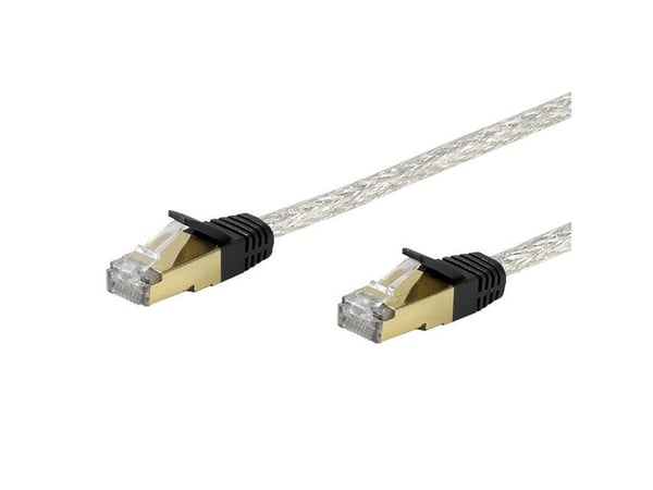 Vivanco CAT 6e network lead, 2.0 m, transparent, 2 m, Valkoinen