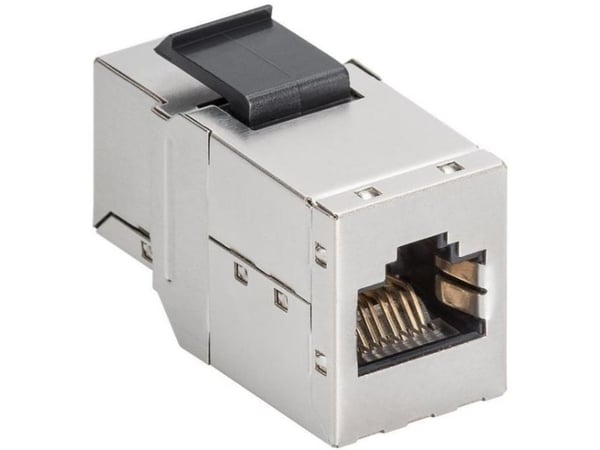 MicroConnect - Verkkoliitin - RJ-45 (naaras) RJ-45 (naaras) - STP - CAT 6a - keystone-liitin - hopea