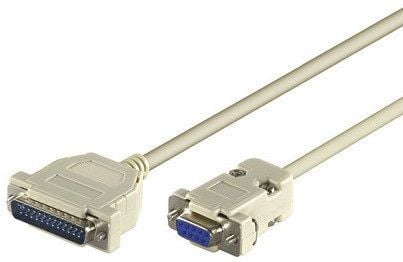 MicroConnect - Seriell kabel - DB-25 (hann) til DB-9 (hunn) - 1.8 m - tommelskruer - grå
