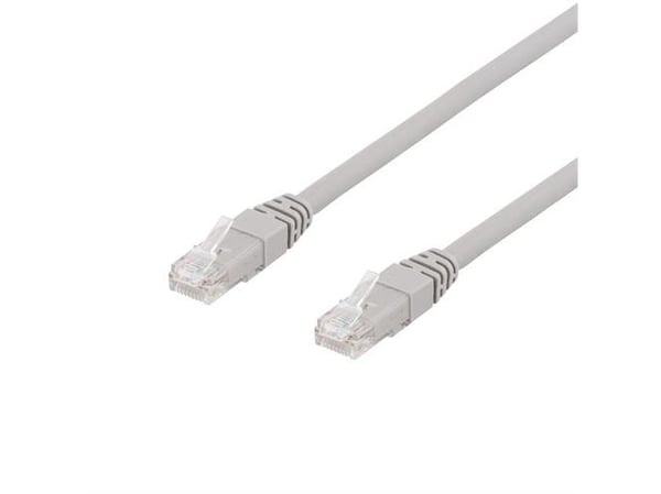 DELTACO TP-67AU - Liitäntäjohto - RJ-45 (uros) RJ-45 (uros) - 7 m - UTP - CAT 6a - halogeeniton - harmaa