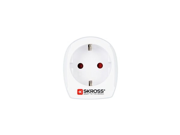 Skross 1.500201-E, Type C (Europlug), 100-250 V, 16 A, Hvit, 4000 W, 56 mm