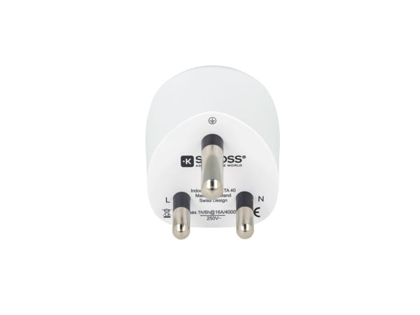 Skross 1.500201-E, Type C (Europlug), 100-250 V, 16 A, Hvit, 4000 W, 56 mm