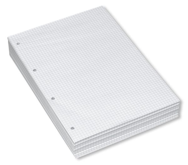Konferenceblok, Bantex, Squared, A4 hvid, 210x297mm, 60g/m2, blok a 25 ark - (20 stk.)