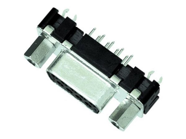 Harting 09 66 151 7511, D-Sub 9-pinners, Svart, Rustfritt stål, Stål, Termoplastisk harpiks, Kobberlegering, 10 mO, 1000 V