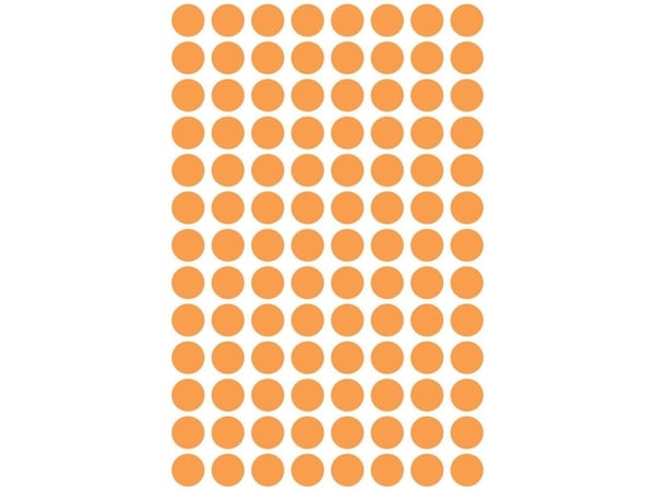 Avery Zweckform 3178, Oranssi, Pyöreä, Kiinteä, 8 x 8 mm, Small, Paperi