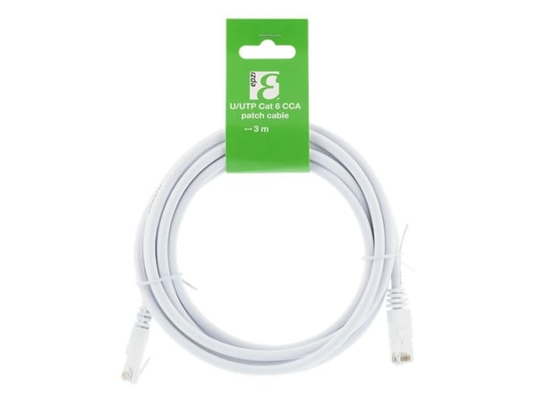 EPZI - Koblingskabel - RJ-45 (hann) til RJ-45 (hann) - 3 m - UTP - CAT 6 - hvit