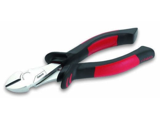 Cimco 10 0526, Diagonal tang, Sjokkresistent, PU plastikk, Stål, Plast, Sort, Rød, 160 mm