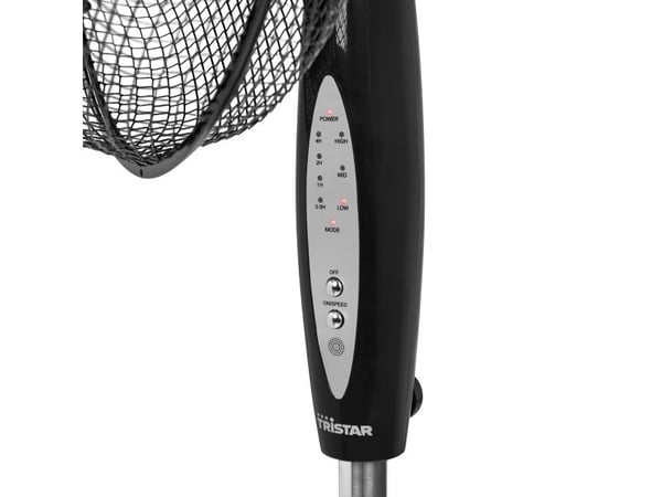 Tristar VE-5899, Kotitaloustuuletin lavoilla, Musta, Lattia, Muovi, 53,29 dB, 1200 RPM