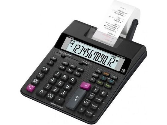 Strimmelregner Casio HR-200RCE Euro m/stort 12 cifret display