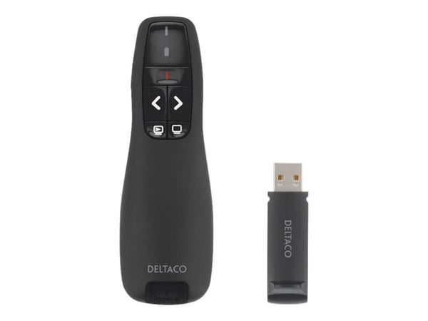 DELTACO WP-001 - Presentasjonsfjernstyring - RF - svart