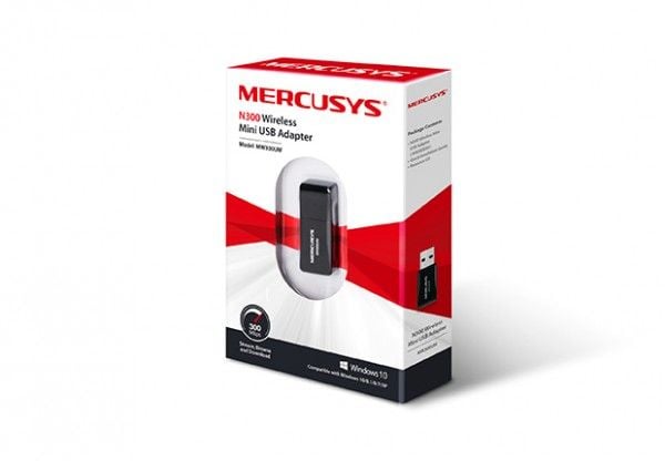 Mercusys MW300UM - Nettverksadapter - USB 2.0 - 802.11b/g/n
