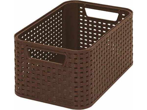 Curver Style S, Lager kurv, Brun, Rattan (vifte), Monokromatisk, Baderom, Soverom, 285 mm