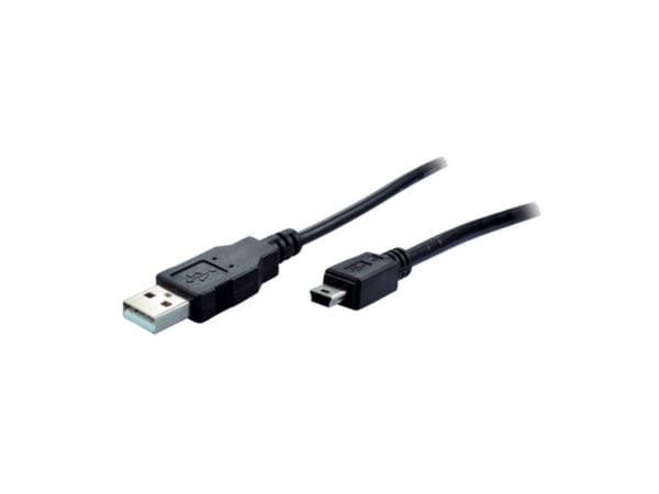 S/CONN 14-16025, 1 m, Mini-USB B, USB A, USB 2.0, 0,48 Gbit/s, Svart