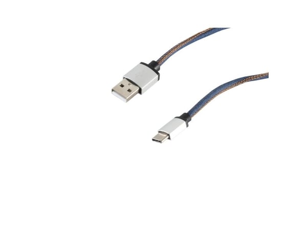 S/CONN 14-50030, 2 m, USB A, USB C, USB 2.0, 0,48 Gbit/s, Blå