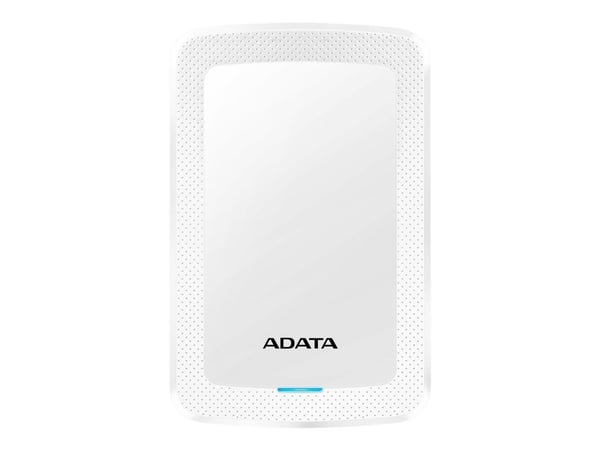 ADATA HV300 - Harddisk - 2 TB - ekstern (bærbar) - USB 3.1 - 256-bit AES - hvit