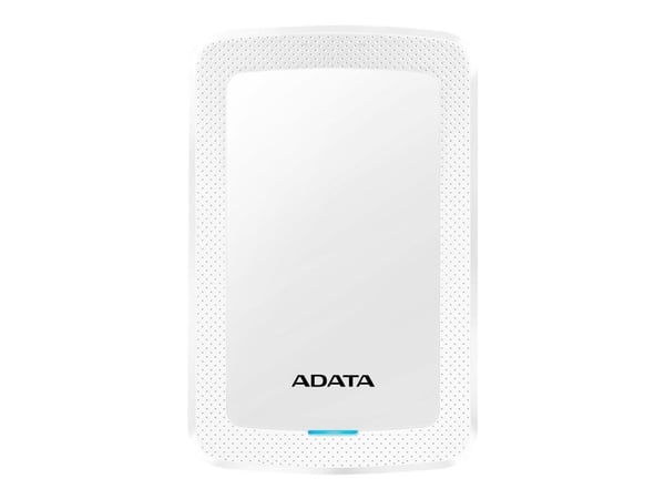 ADATA HV300 - Harddisk - 1 TB - ekstern (bærbar) - USB 3.1 - 256-bit AES - hvit