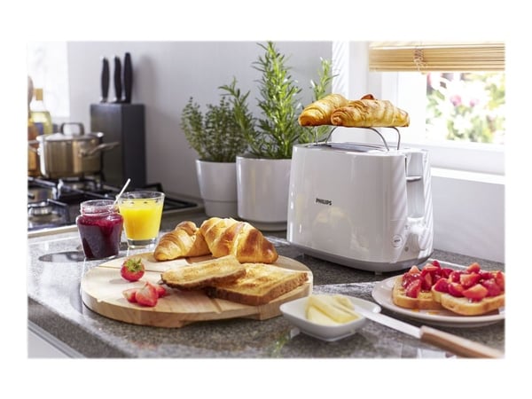 Philips Daily Collection HD2582 - Brødrister - 2 skive - 2 Spor - hvit