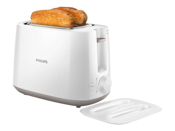 Philips Daily Collection HD2582 - Brødrister - 2 skive - 2 Spor - hvit