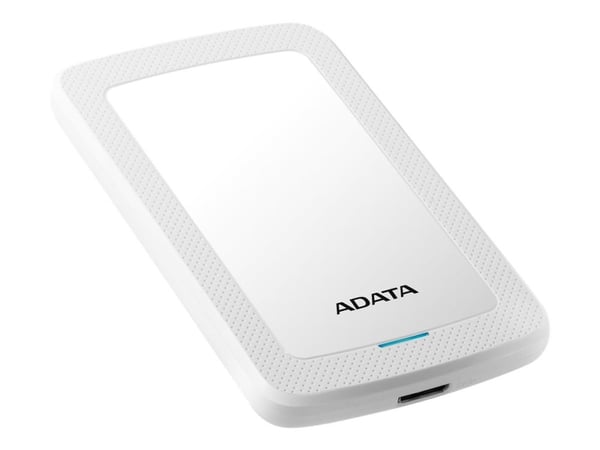 ADATA HV300 - Harddisk - 2 TB - ekstern (bærbar) - USB 3.1 - 256-bit AES - hvit