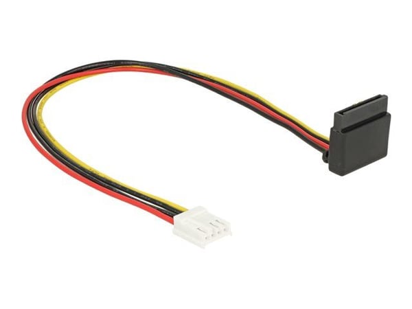 Delock Floppy 4 pin female > SATA 15 pin female metal - Strømadapter - 4-pin mini-strømkontakt (R) til SATA-strøm (R) - + 5, + 12 V - 30 cm