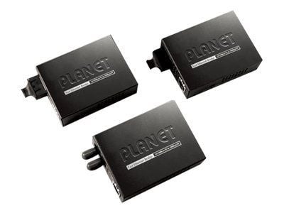 PLANET FT-802S15 - Fibermedieomformer - 100Mb LAN - 10Base-T, 100Base-FX, 100Base-TX - RJ-45 / SC-enkeltmodus - opp til 15 km - 1310 nm