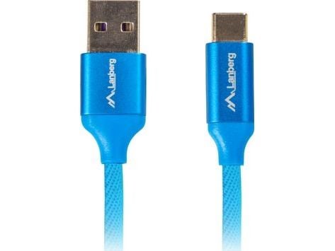Lanberg CA-USBO-22CU-0010-BL, 1 m, USB C, USB A, USB 2.0, 480 Mbit/s, Sininen